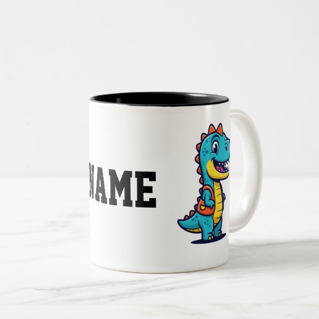 Cute Dinosaur Coffee Mug – Fun Dino Drinkware for  (Devant droit)