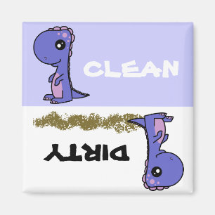 Cute Dinosaur Propre Lave-Vaisselle Sale Magnet