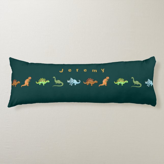 Cute Dinosaures Coussin personnalisé Ajouter votre (Devant)