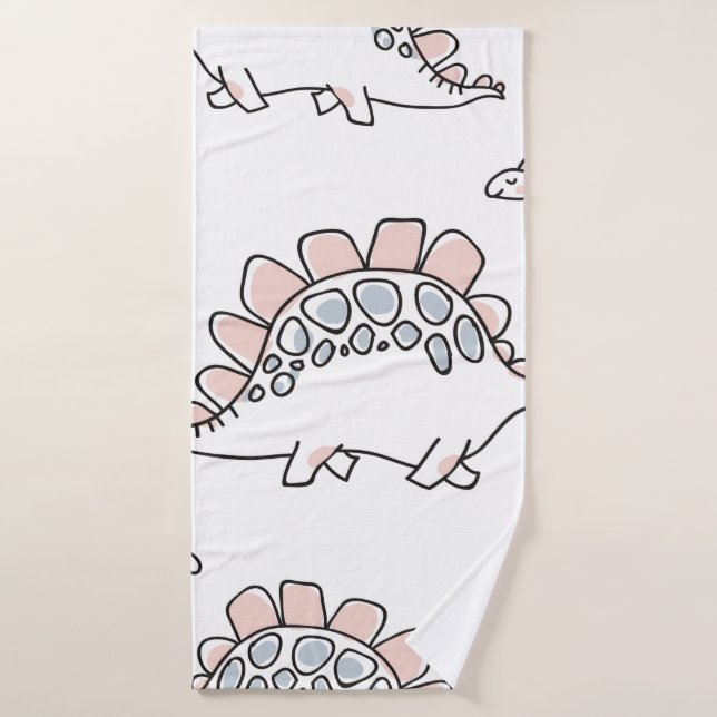 Cute dinosaures sans couture motif (Serviette de bain)
