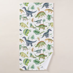 Cute Dinosaures Vert Aquarelle Enfants Motif