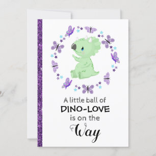 *~* Cute Dinosuar Parties scintillant Invitation B