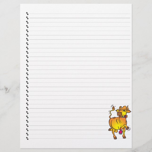 Cute drôle Cartoon Vache Linked Pet en-tête (Devant)