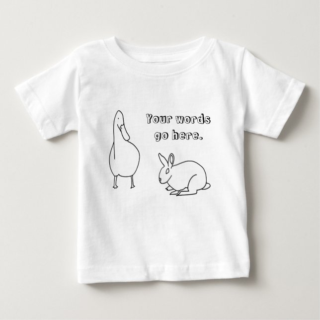 Cute Duck and Rabbit Dessiner vos t-shirts (Devant)