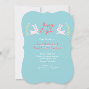 Cute Easter Bunnies Invitation
