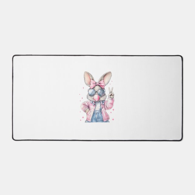Cute Easter Day Bunny Blowing Bubble Rabbit Women  (Recto)