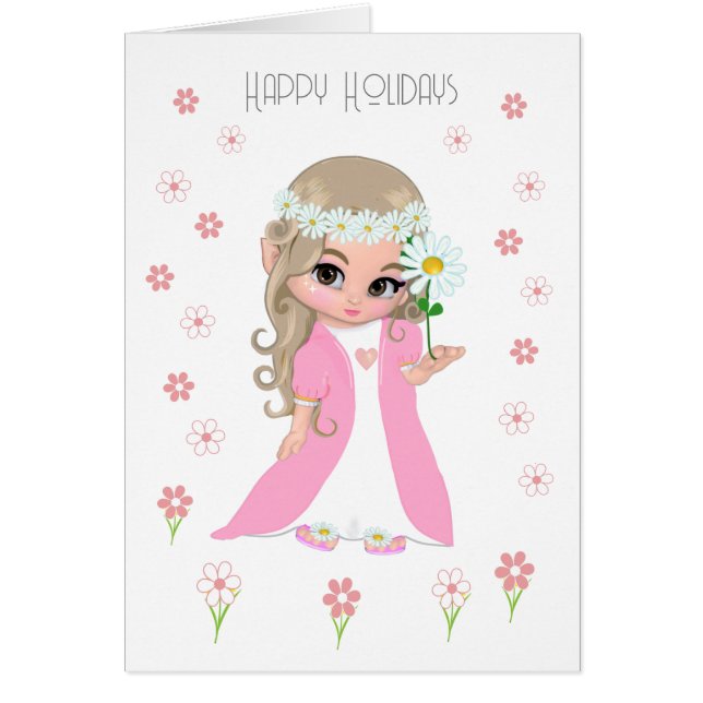 Cute Easter Princess & Pink Flowers (Devant)