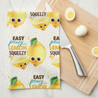 Cute Easy Peasy Lemon Squeezy Fun Serviettes de cu