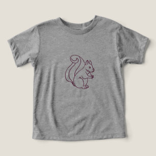 Cute écureuil moderne drôle Toddler tops