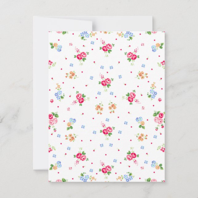 Cute élégant ceint vintage petit coeur floral (Devant)