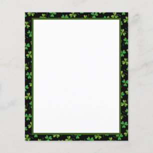 Cute & Elegant Shamrock foncé Motif vert & noir