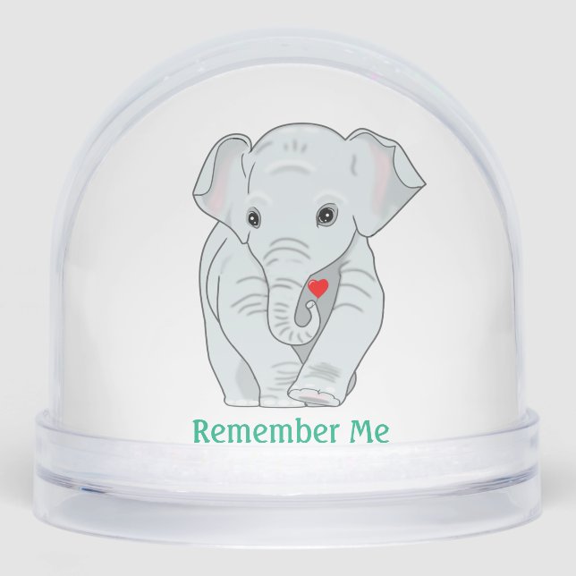 Cute Elephant Holding a Heart on White (Avant)