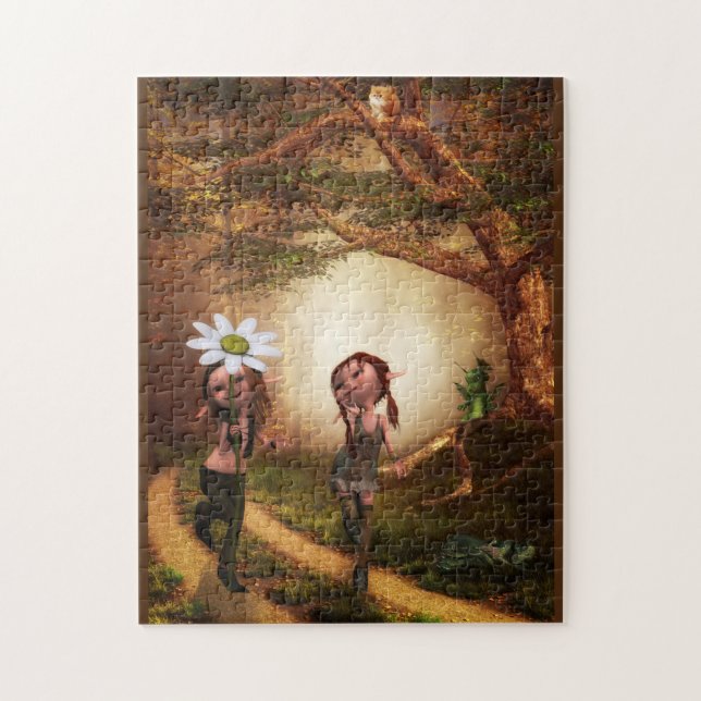 CUTE ELF FILLES IMAGINAIRE PUZZLE (Vertical)