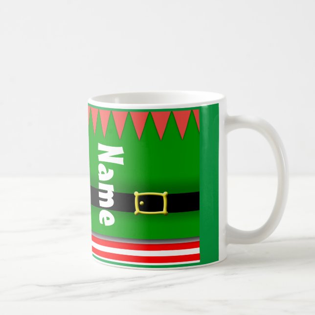 Cute Elf Noël Fête Café Thé Mug (Droite)