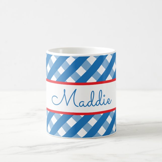 Cute En vichy Mug personnalisée (Centre)