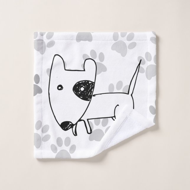Cute English Bull Terrier (Gant de toilette)