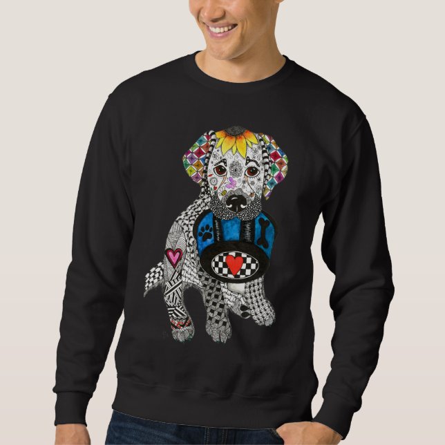Cute et coloré Labrador Retriever Sweatshirt (Devant)
