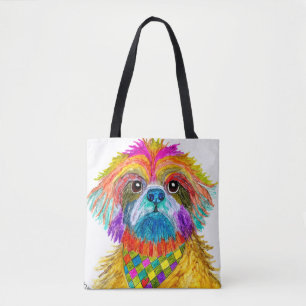 Cute et coloré Sac fourre-tout Shih Tzu