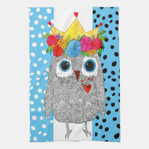 Cute et colorée Chouette serviette de cuisine