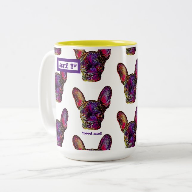 Cute et colorée française café Mug (Devant gauche)