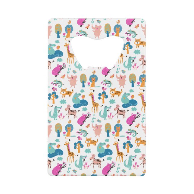 Cute et colorée Jungle Animaux Motif (Devant)