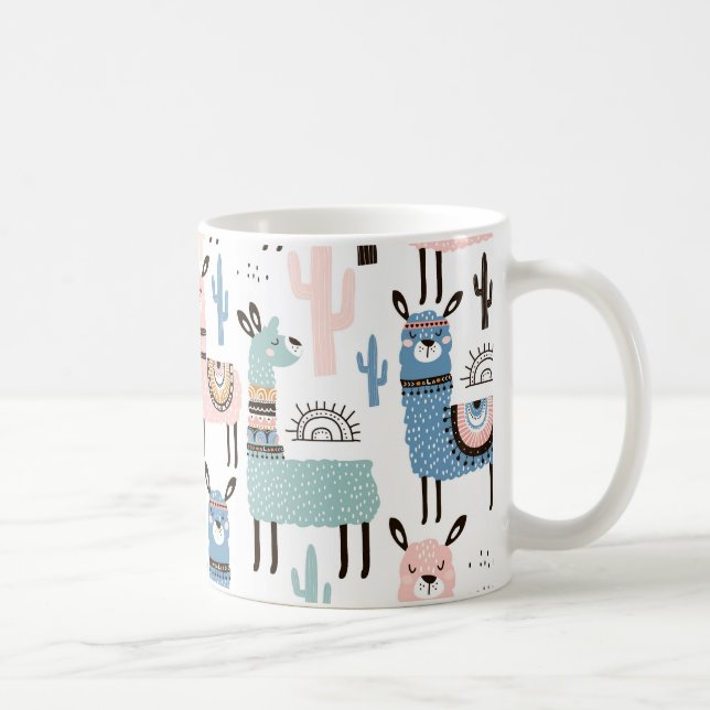 Cute et colorée Llama Mug (Droite)