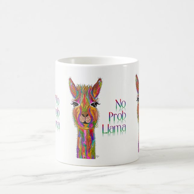 Cute et colorée Pas de Prob Llama Mug (Centre)