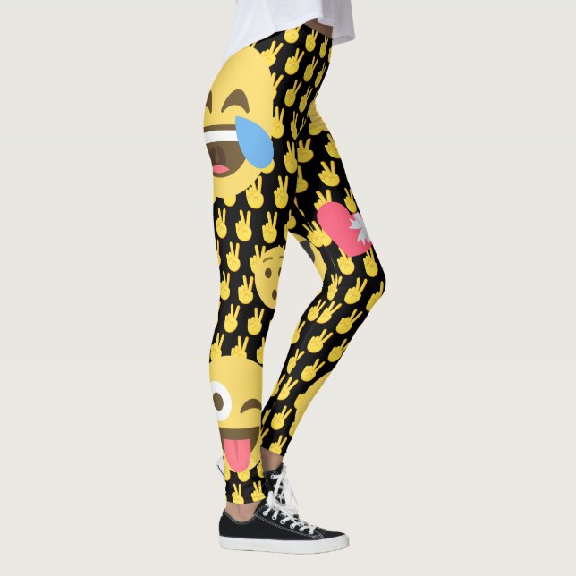 Cute et drôle Leggings Emoji (Droite)