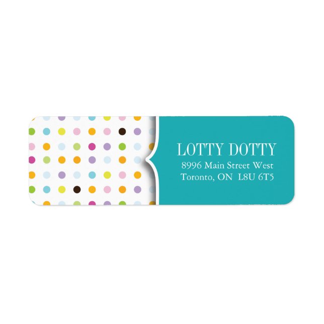 Cute et Whimsical Polk a Dot Étiquette de adresse (Devant)