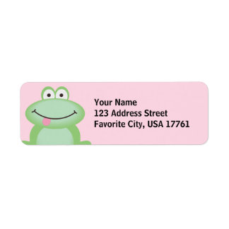 Cute Étiquette de adresse de grenouille