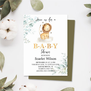 Cute Eucalipt Lion King Baby shower Invitation