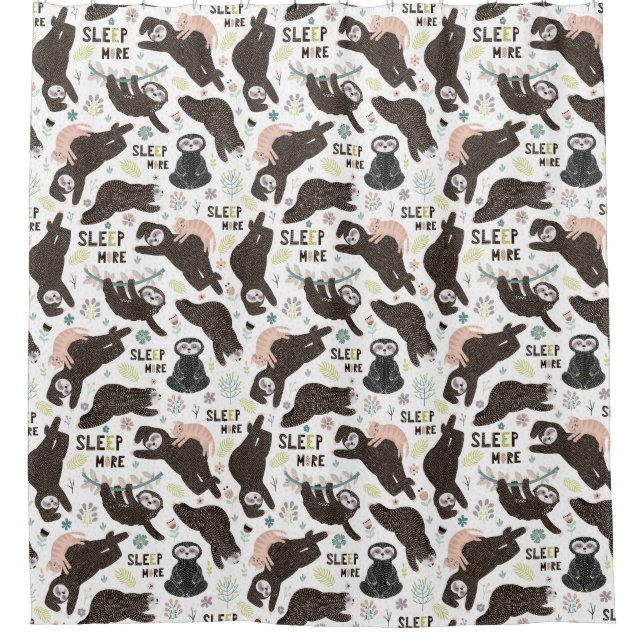 Cute Exotique Noël Animaux Douche Rideau (Devant)