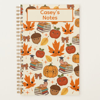 Cute Fall Anime School Notes Personalized