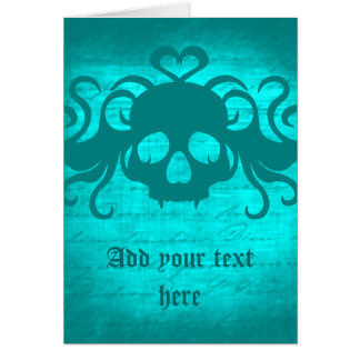 Cute fangé crâne vampire aqua version turquoise