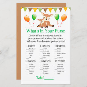 Cute fawn What's in your purse game