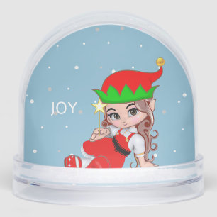 Cute fée Elf avec Star Snow Globe