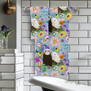 Cute Ferrets Floral