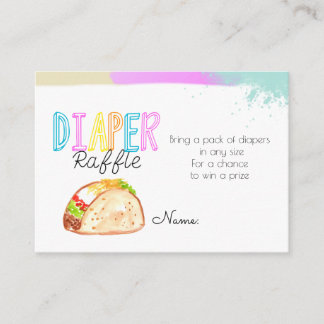 Cute Fiesta taco babyshower diaper carte de tombol