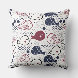 Cute Fish Motif lancer des oreillers