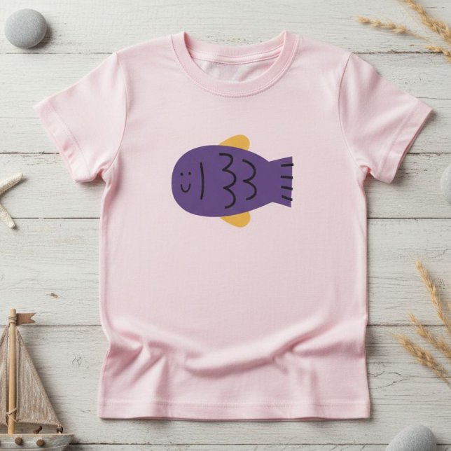 Cute Fish T-Shirt - Trendy Tee for Teen Girls (Créateur téléchargé)