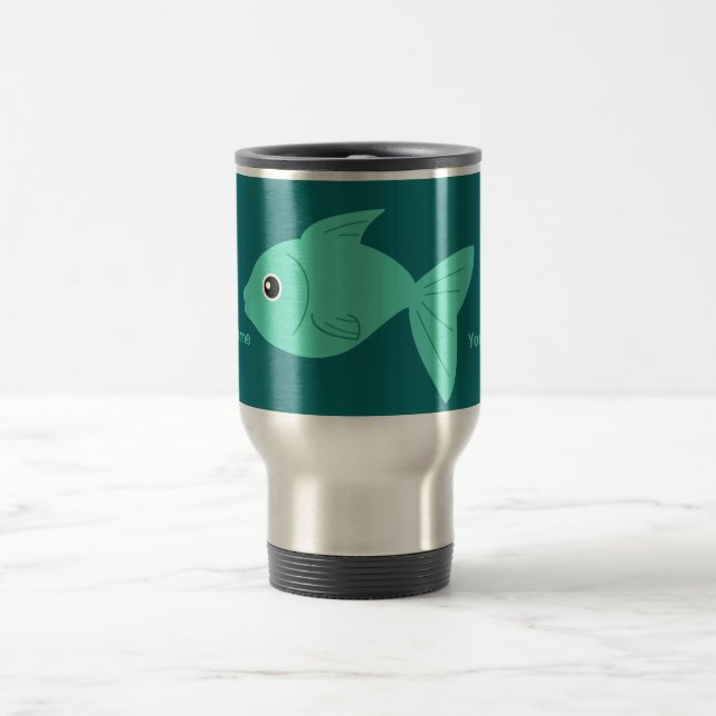 Cute Fish tasses monogrammes personnalisées (Centre)