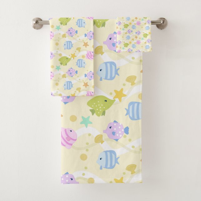 Cute Fishes Pastel Jaune (En situation)