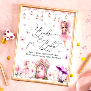 Cute Floral Fairy Garden Livres pour Baby Poster