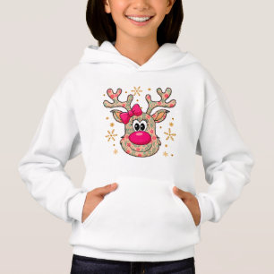 Cute Floral Reindeer de Noël Personnalisé