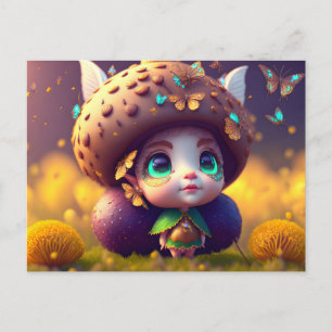 Cute Forest Elf, Carte postale pour le post-croise
