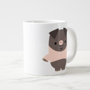 Cute forte caricature Cochon Jumbo Mug