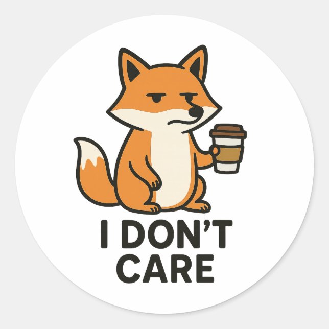 Cute Fox Sticker – Cozy Animal Illustration (Devant)