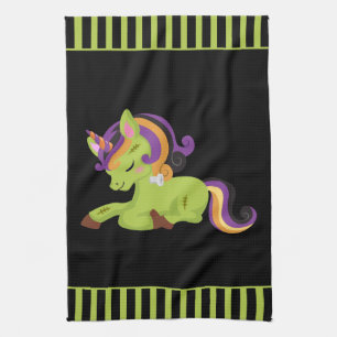 Cute Frankenstein Unicorn Halloween Serviette de c