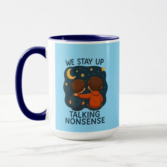 Cute Friendship Night Sky Combo Mug (Gauche)