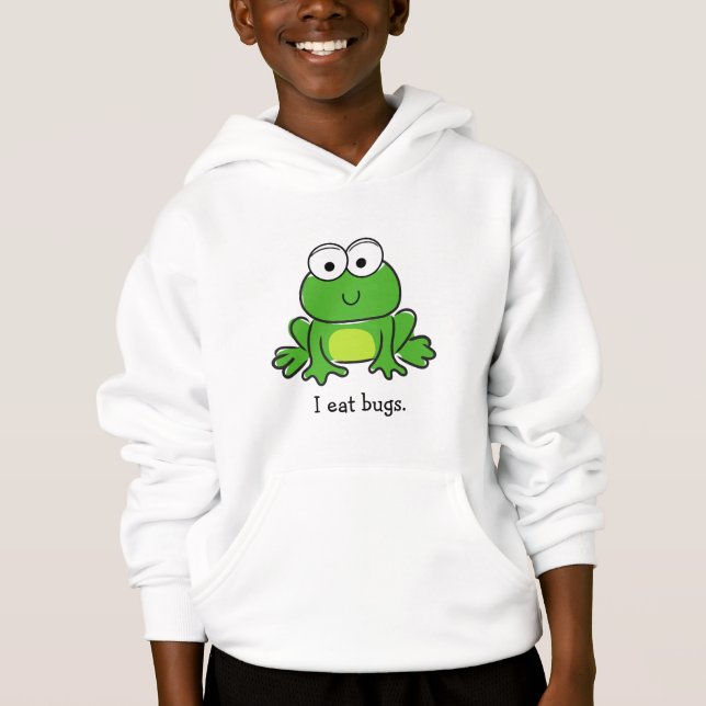Cute Frog Sweat - shirt à capuche de l'enfant - Je (Devant)